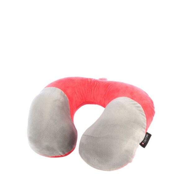 Cellini Travel Essentials Moulded  Travel Pillow 33069 Coral Front3qrtr Primary