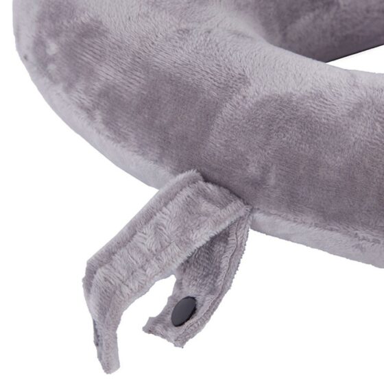 Cellini Travel Essentials Moulded  Travel Pillow 33069 Grey Buckle