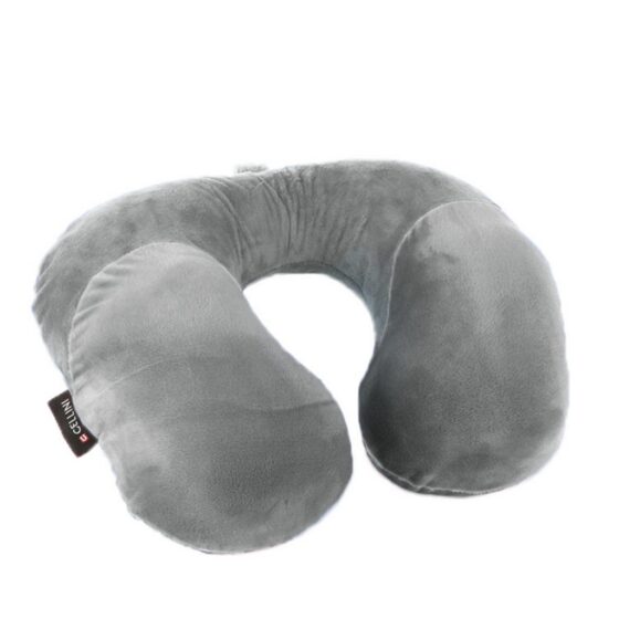 Cellini Travel Essentials Moulded  Travel Pillow 33069 Grey Front3qrtr