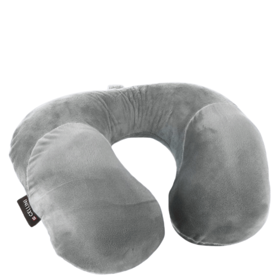 Cellini TRavel Essentials Moulded travel pillow 33069 grey front3qrtr primary