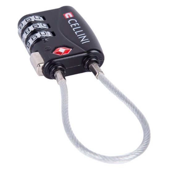 Cellini Travel Essentials Tsa Cable Lock 33101 Black Top