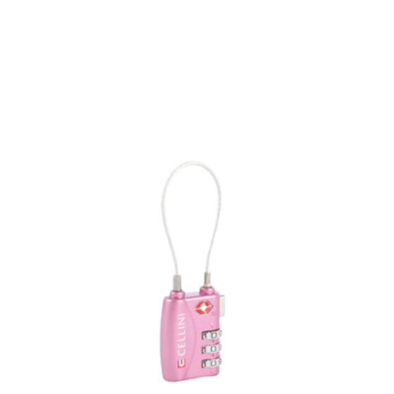 Cellini Travel Essentials Tsa Cable Lock 33101 Pink Front3qrtr