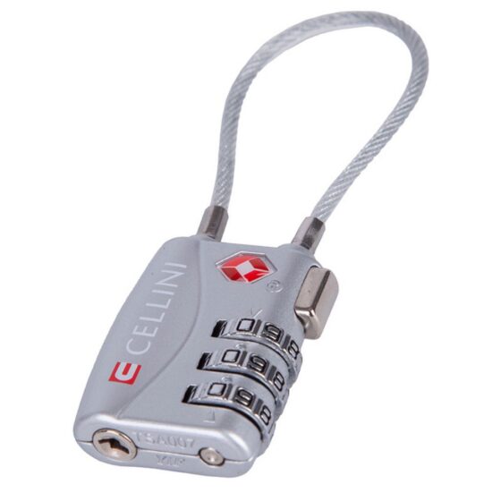Cellini Travel Essentials Tsa Cable Lock 33101 Silver Side