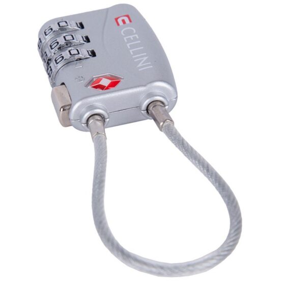 Cellini Travel Essentials Tsa Cable Lock 33101 Silver Top
