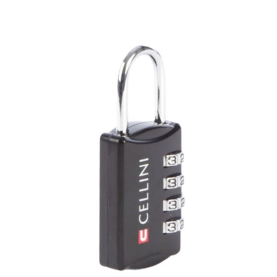 Cellini Travel Essentials 4 Dial Tsa Combination Lock 33104 Black Front3qrtr