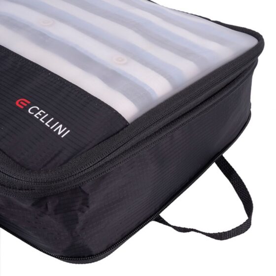 Cellini Travel Essentials Pack Cubes Twin Med Large 33080 Black Handle