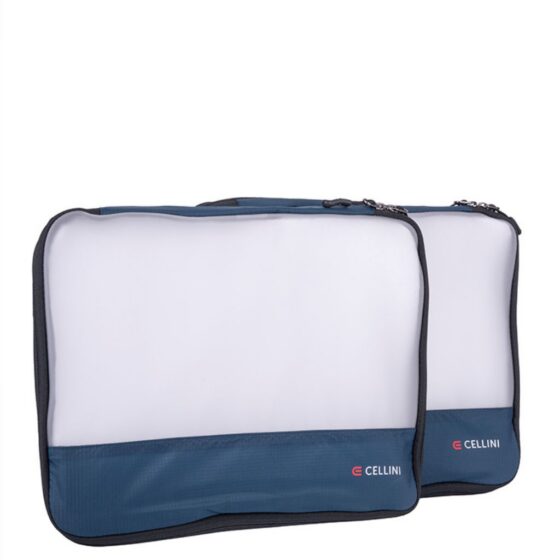Cellini Travel Essentials Twin Pack Large Packing Cubes 33079 Navy Front