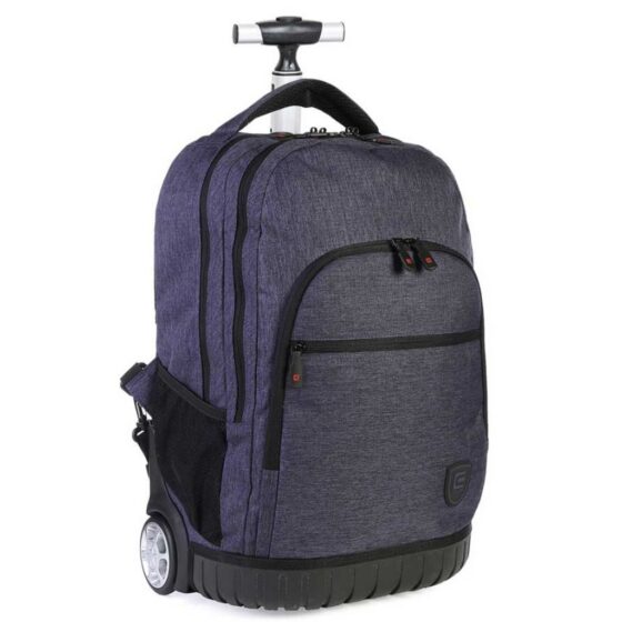 Cellini Uni Backpack Trolley 01146 Blue Front3qrtr