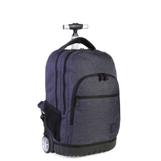 Cellini Uni Backpack Trolley 01146 Blue Front3qrtr Primary