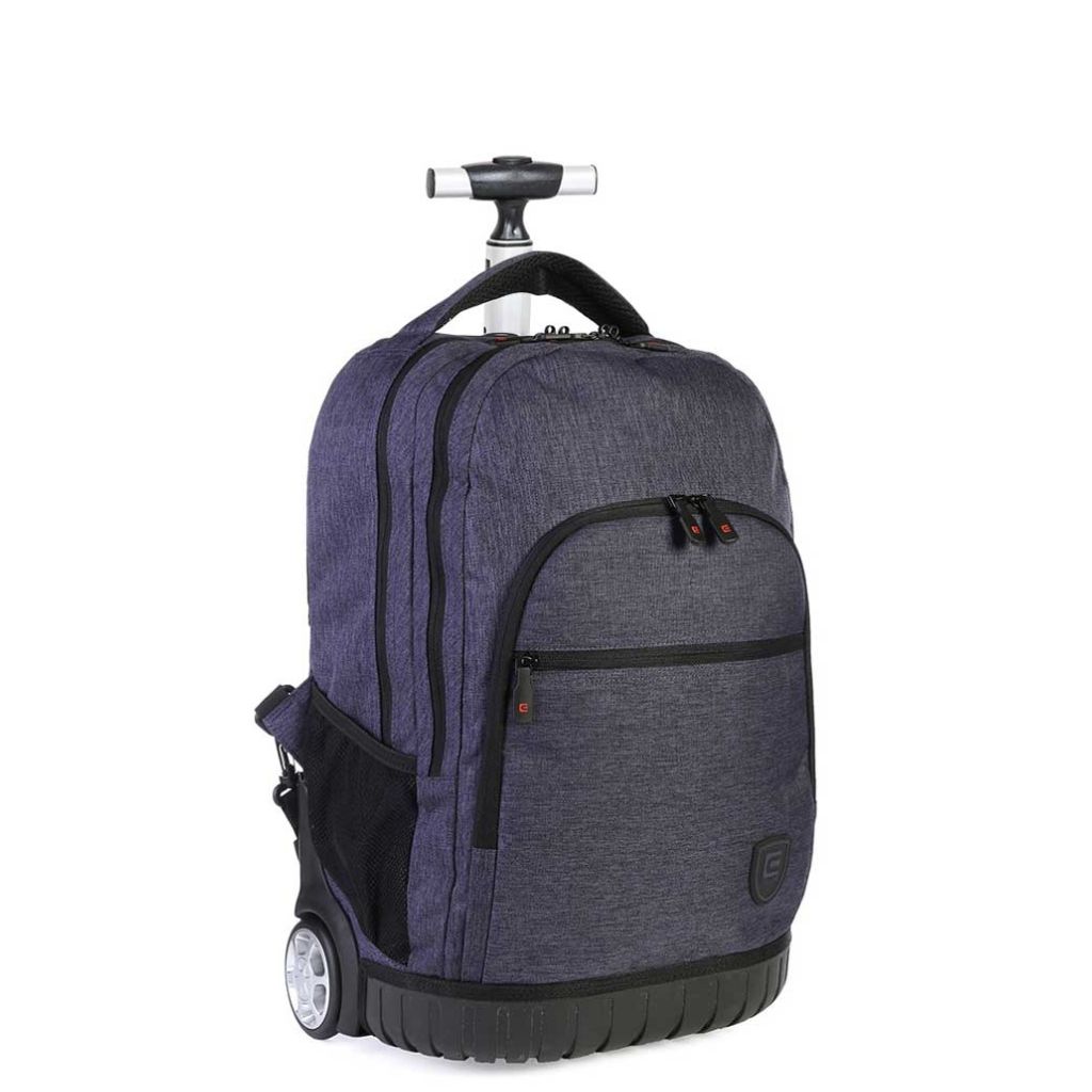 Cellini Uni Backpack Trolley 01146 Blue Front3qrtr Primary