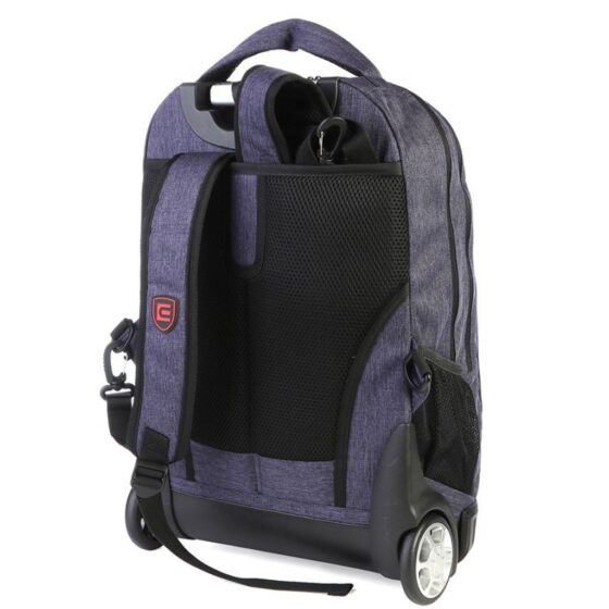 Cellini Uni Backpack Trolley 01146 Blue Rear3qrtr