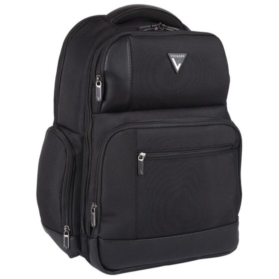 Cellini Voyager Wall Street Business 40142 Business Backpack Black Front3qrtr