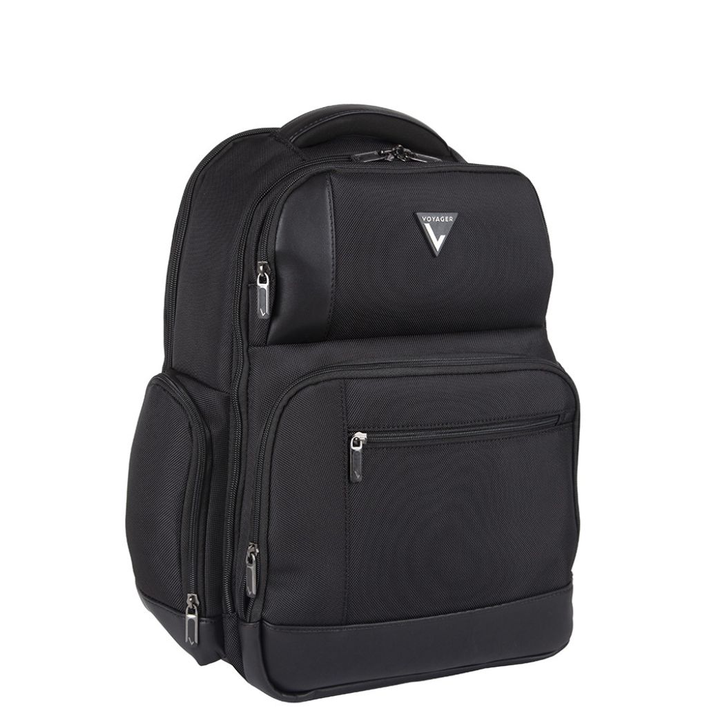 Cellini Voyager Wall Street Business 40142 Business Backpack Black Front3qrtr Primary