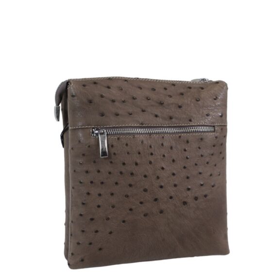 Christins 162 ostrich crossbody handbag mink brown rear jpg