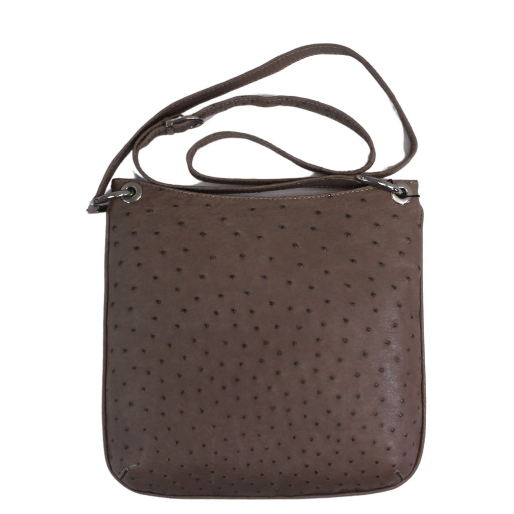 Christins Ostrich Crossbody 013 mink front jpg