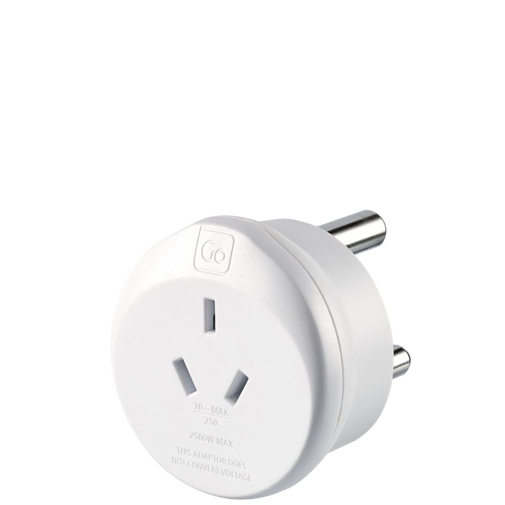 Design Go Travel Adaptor Aus.china Sa 563 White Front3qrtr Primary