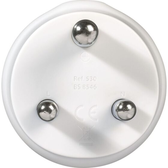 Design Go Uk Sa Plug Adaptor White Rear