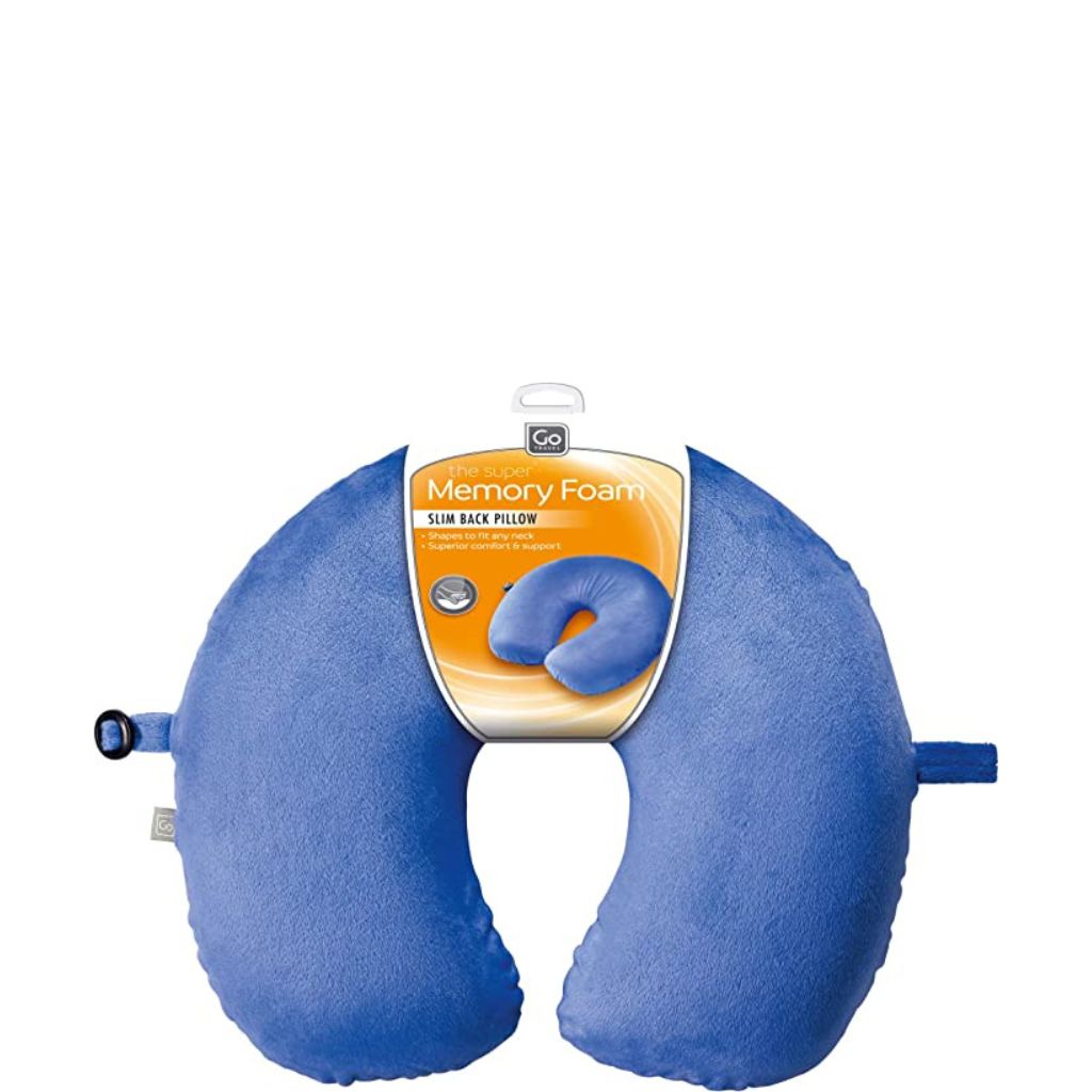 Design Go 457 Memory Foam Travel Pillow Blue Package Primary