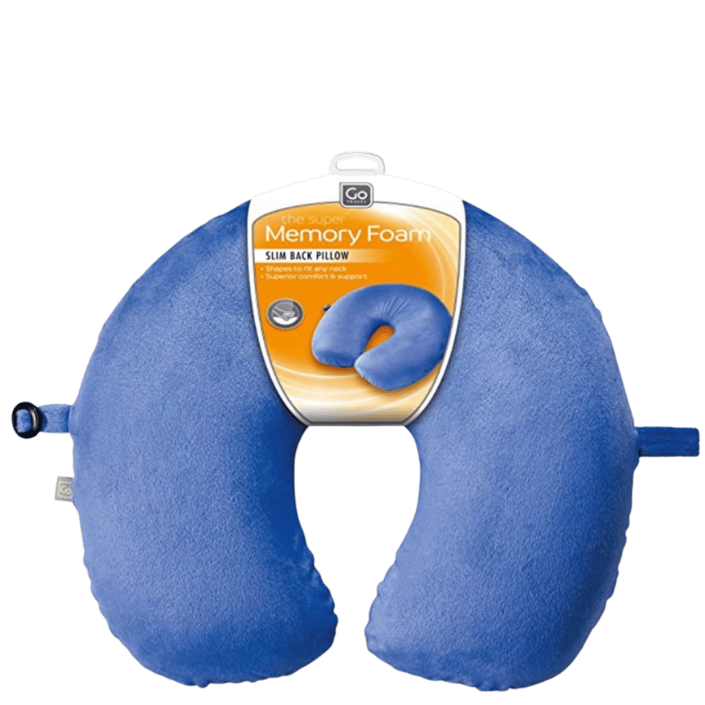 Design Go 457 Memory Foam Travel Pillow blue package primary transp