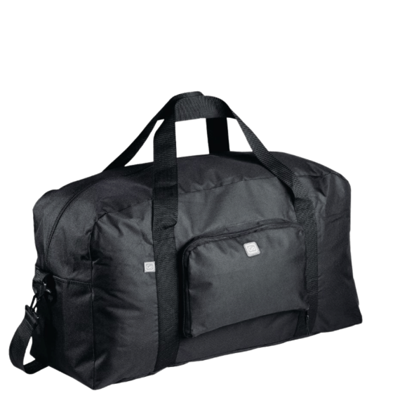 Design Go 852 Black XL Pack Away duffle Bag front3qrtr primary transparent