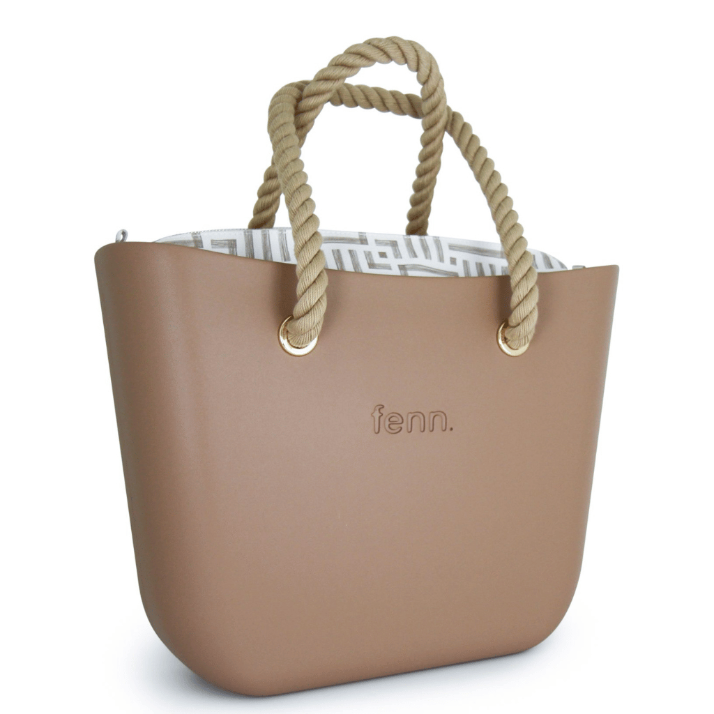 FennOriginal 1437 Cappucino rope handles inner print front3qrtr png