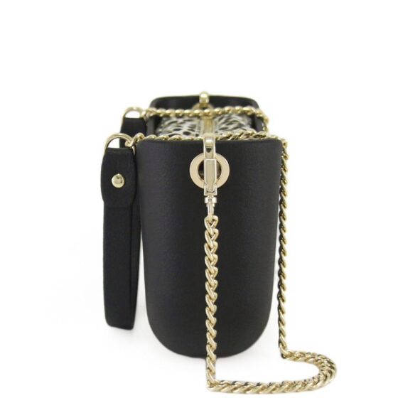 Fenn Collection Classic 261 Black Gold Chain Black Handle Leopard Print Side