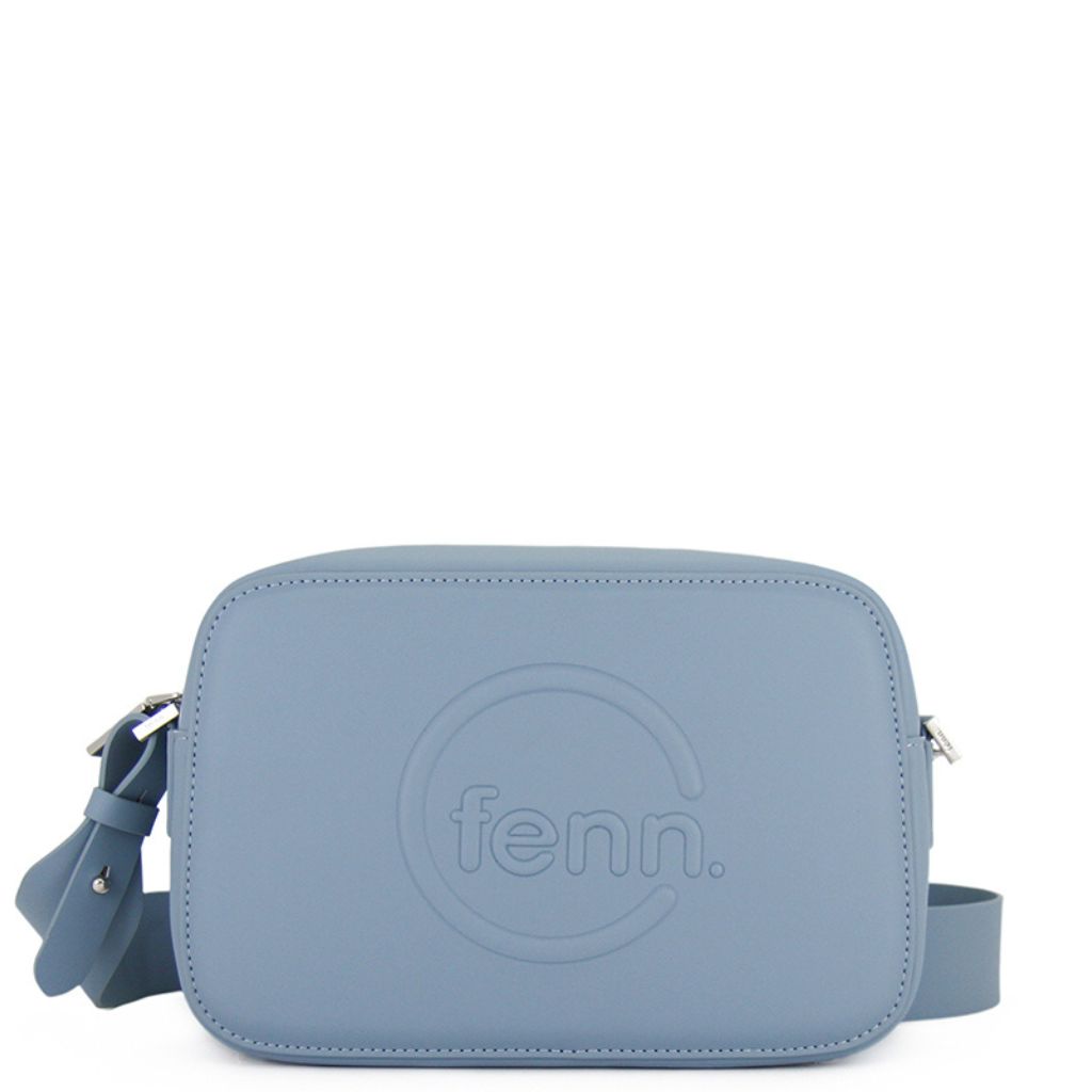 Fenn Collection Crossbody 018 Mint Blue Silver Zip Front Primary