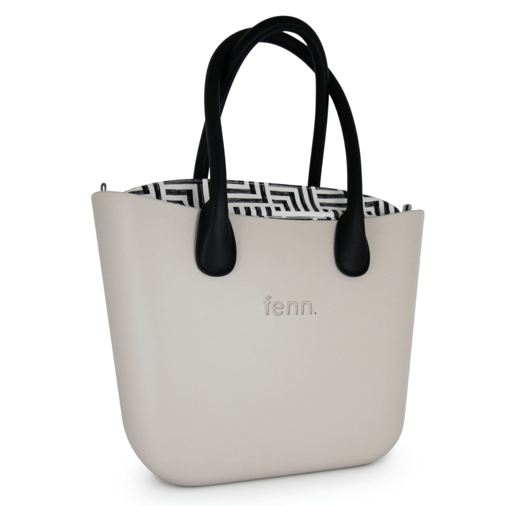 Fenn Original 1439 Mushroom grey black round handles geo print inner front3qrtr png