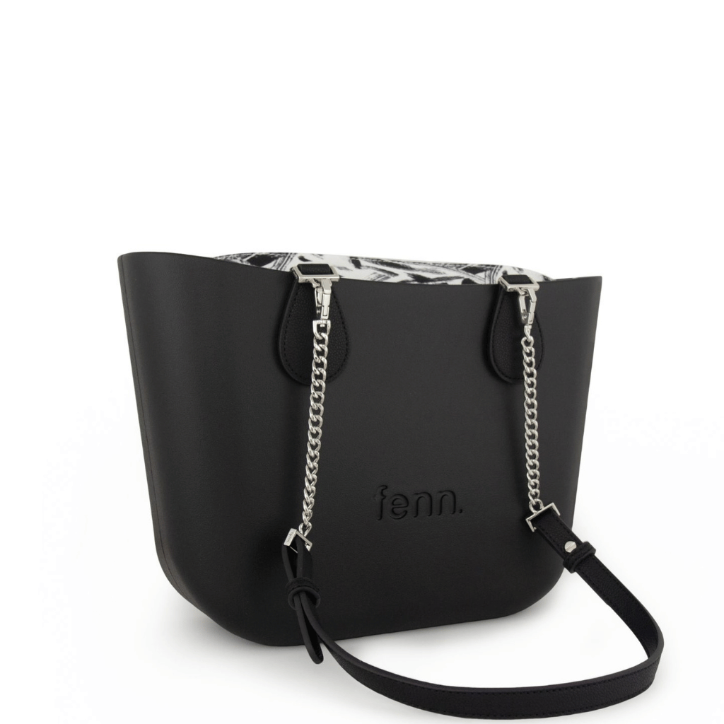 Fenn_Petite_9381_Black_Silver_chain_printed_inner_front3qrtr