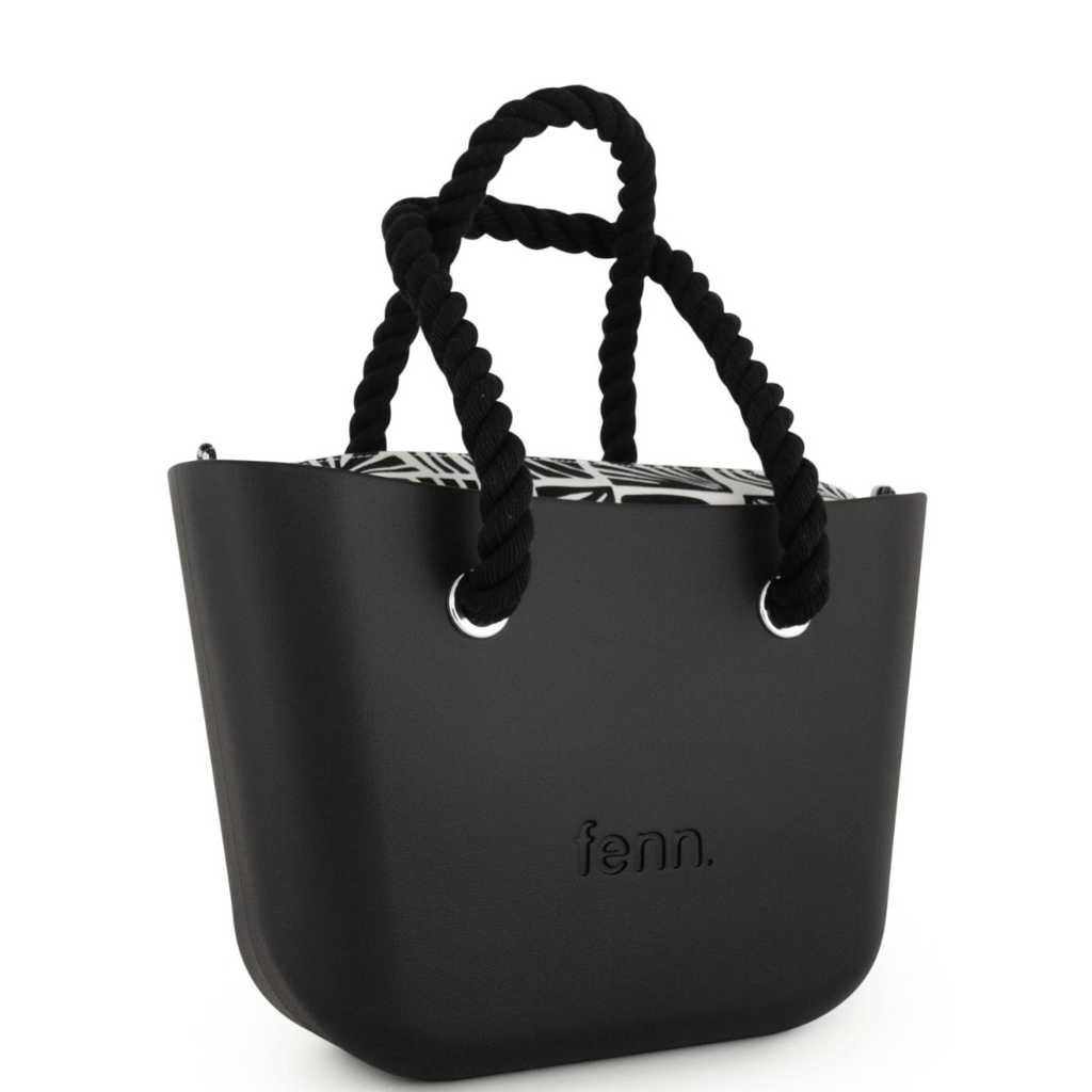 Fenn_Petite_9383_Black_rope_handle_print_design_front3qrtr