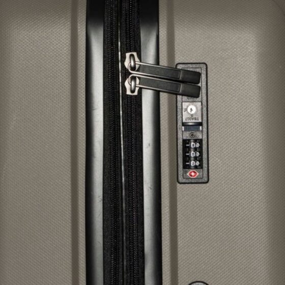 Gino De Vinci Forte Spinner Coffee Brown TSA lock jpg