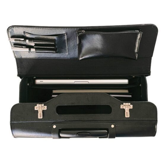Gino De Vinci Leather Pilot Case LP8101 Black interior jpg