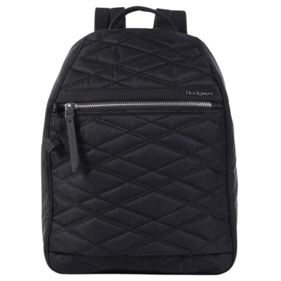 Hedgren Inner City iiLQ Vogue Large Quilted Backpack black front jpg