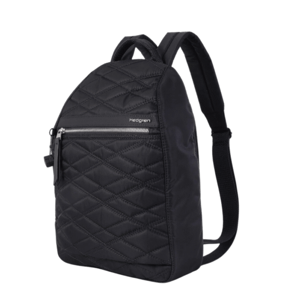 Hedgren Inner City iiLQ Vogue Large Quilted Backpack black front3qrtr png
