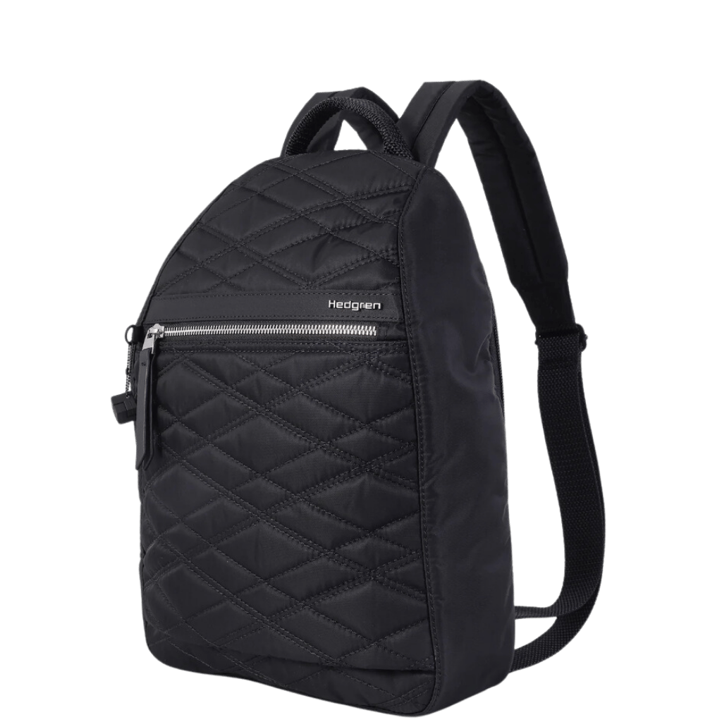 Hedgren Inner City iiLQ Vogue Large Quilted Backpack black front3qrtr png