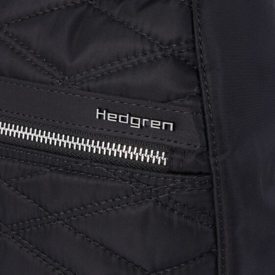 Hedgren Inner City iiLQ Vogue Large Quilted Backpack black logo jpg