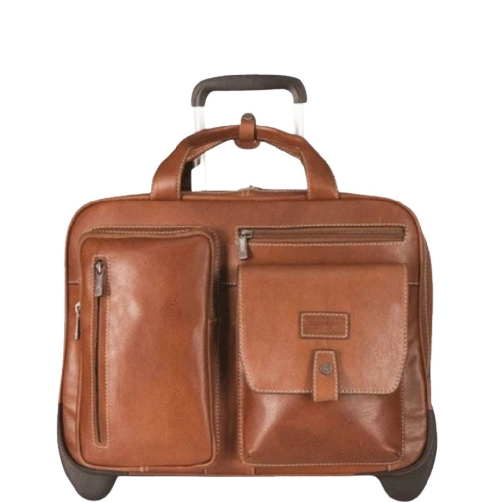 Jekyll Hide 4339 Montana Colt Clay Tan Leather Laptop Trolley Main primary jpg