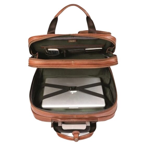 Jekyll Hide 4339 Montana Colt Clay Tan Leather Laptop Trolley Open 1 jpg