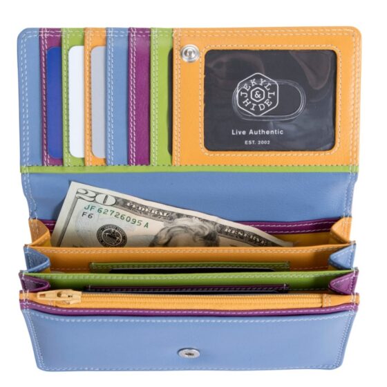 Jekyll Hide Caribbean Leather Purse 2148 Fiji open jpg