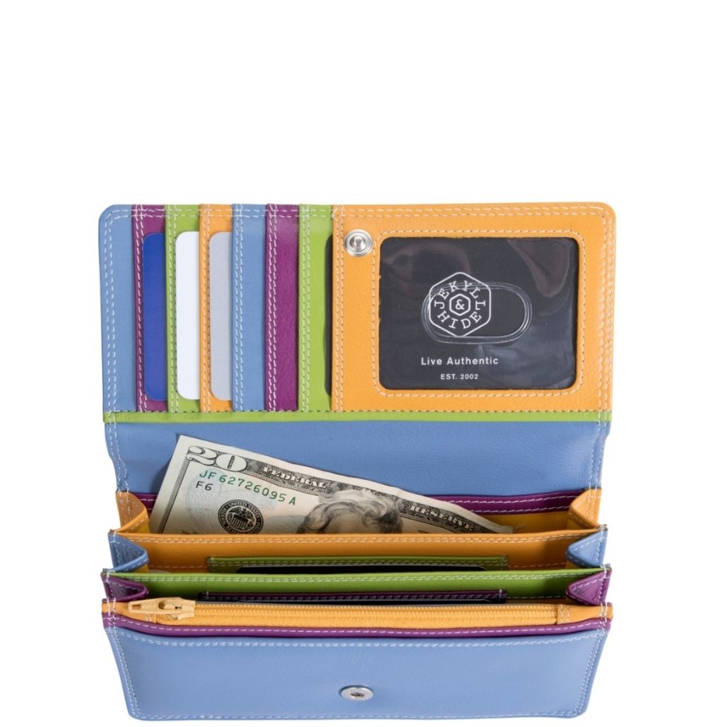 Jekyll Hide Caribbean Leather Purse 2148 Fiji open primary jpg