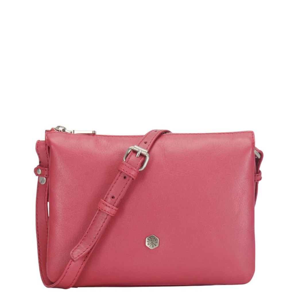 Jekyll Hide Osaka Leather Slim Ladies Crossbody 6390 Flamingo Pink Frontprimary