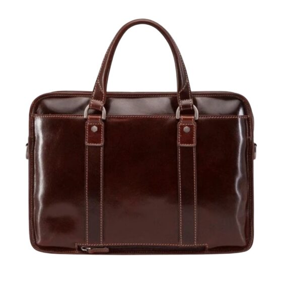 Jekyll Hide Oxford 3807 Leather Laptop Bag Brown Rear jpg