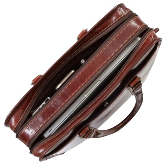 Jekyll Hide Oxford 3807 Leather Laptop Bag Brown interior jpg