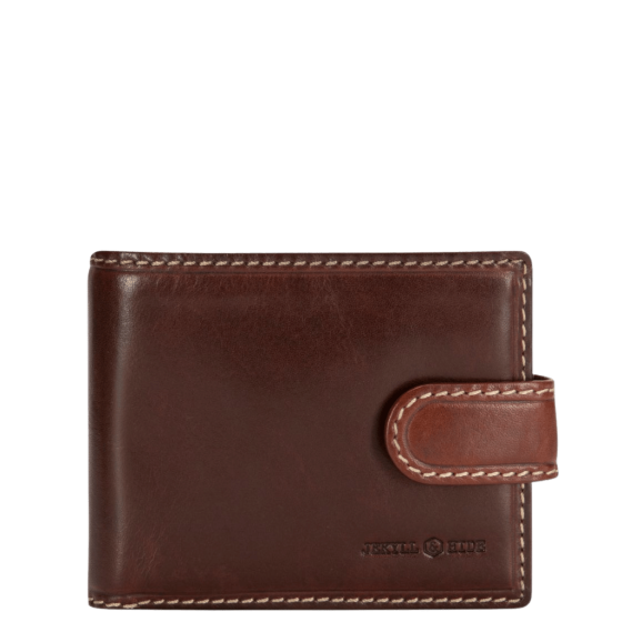 Jekyll Hide Oxford Leather Wallet 2790 Billfold moccha brown transparent