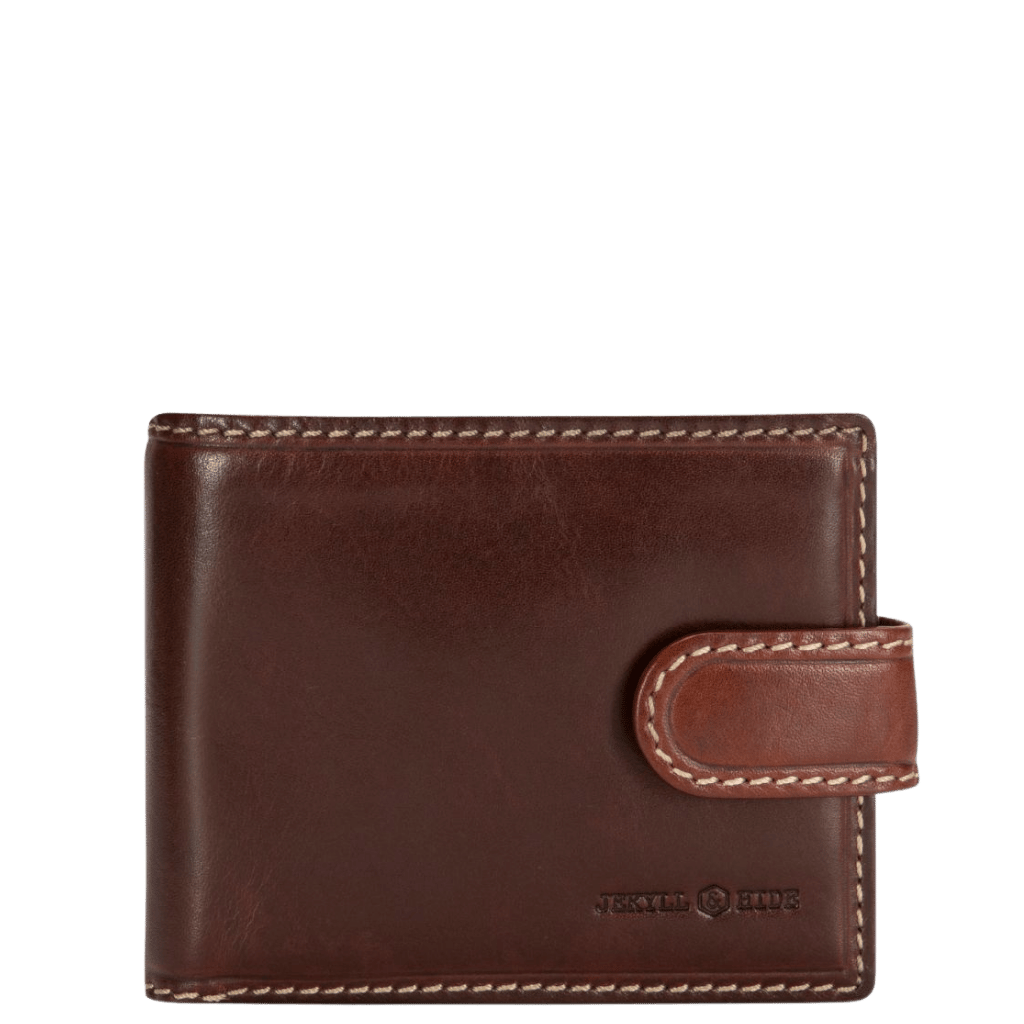 Jekyll Hide Oxford Leather Wallet 2790 Billfold moccha brown transparent