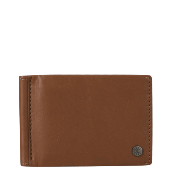 Jekyll and Hide 2792 Leather Money Clip Norwegian tan front png