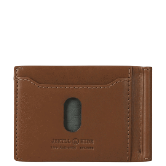Jekyll and Hide 2792 Leather Money Clip Norwegian tan rear png