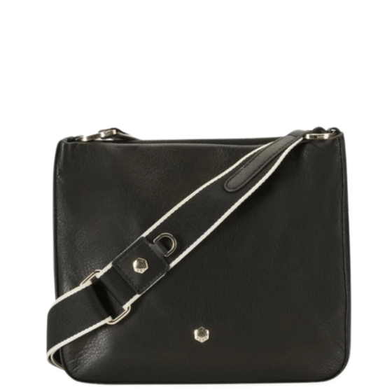 Jekyll and Hide 3605GE Geneva Leather Midnight black crossbody front png
