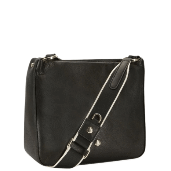 Jekyll and Hide 3605GE Geneva Leather Midnight black crossbody front3qrtr png