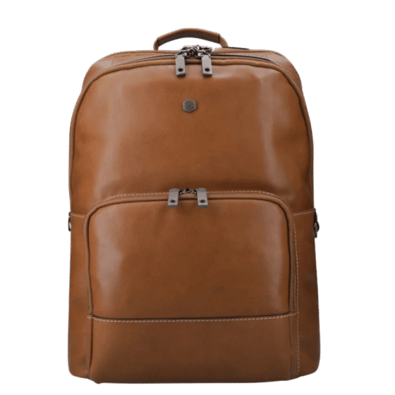 Jekyll and Hide 3669 Montanna leather 15 inch backpack tan front png